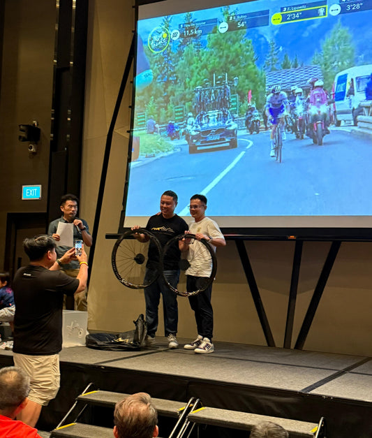 SLR wheelset Winner at the exciting Tour de France watch party in Singapore