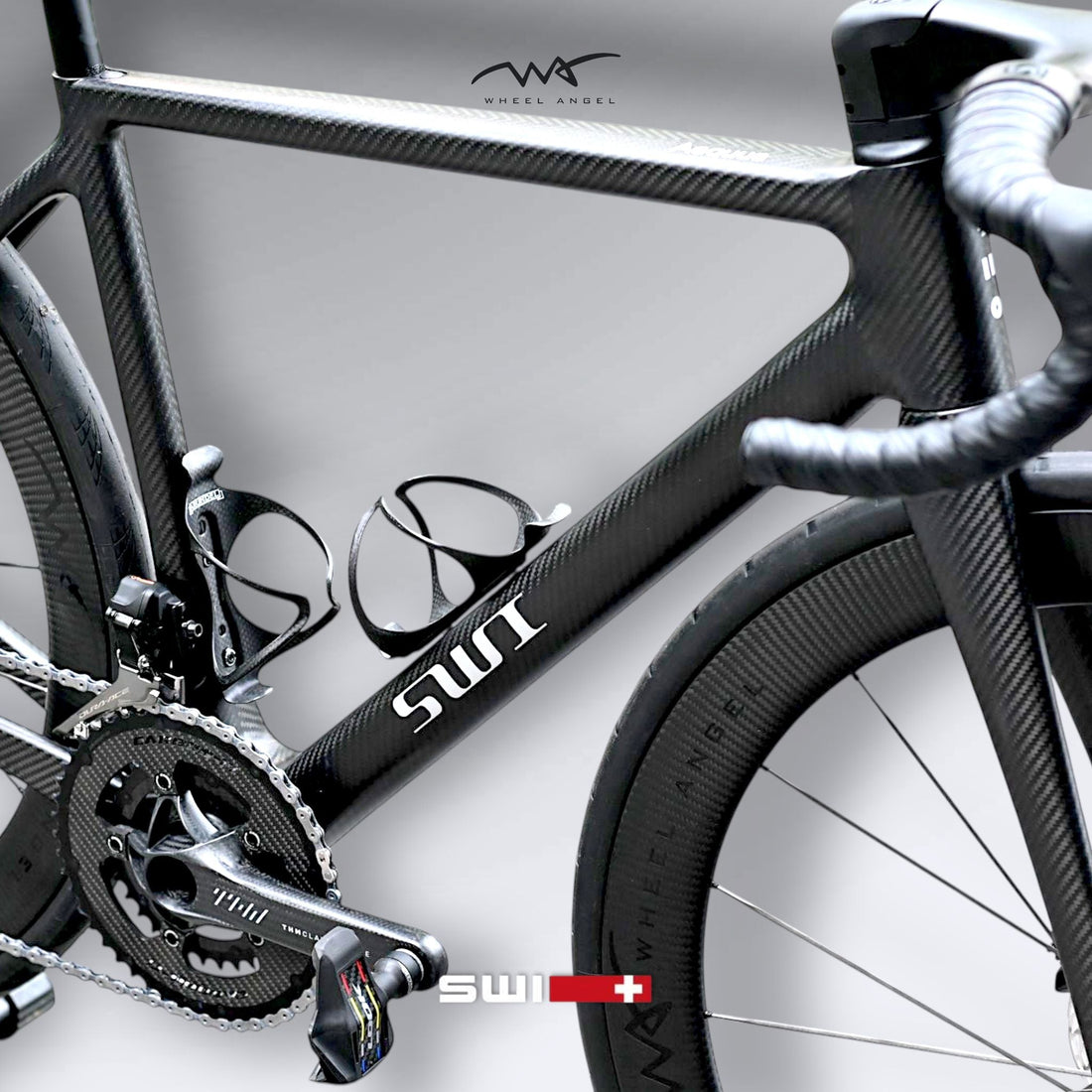 SLX 54 3K Twill Carbon Wheels on SWI Aequus Frame