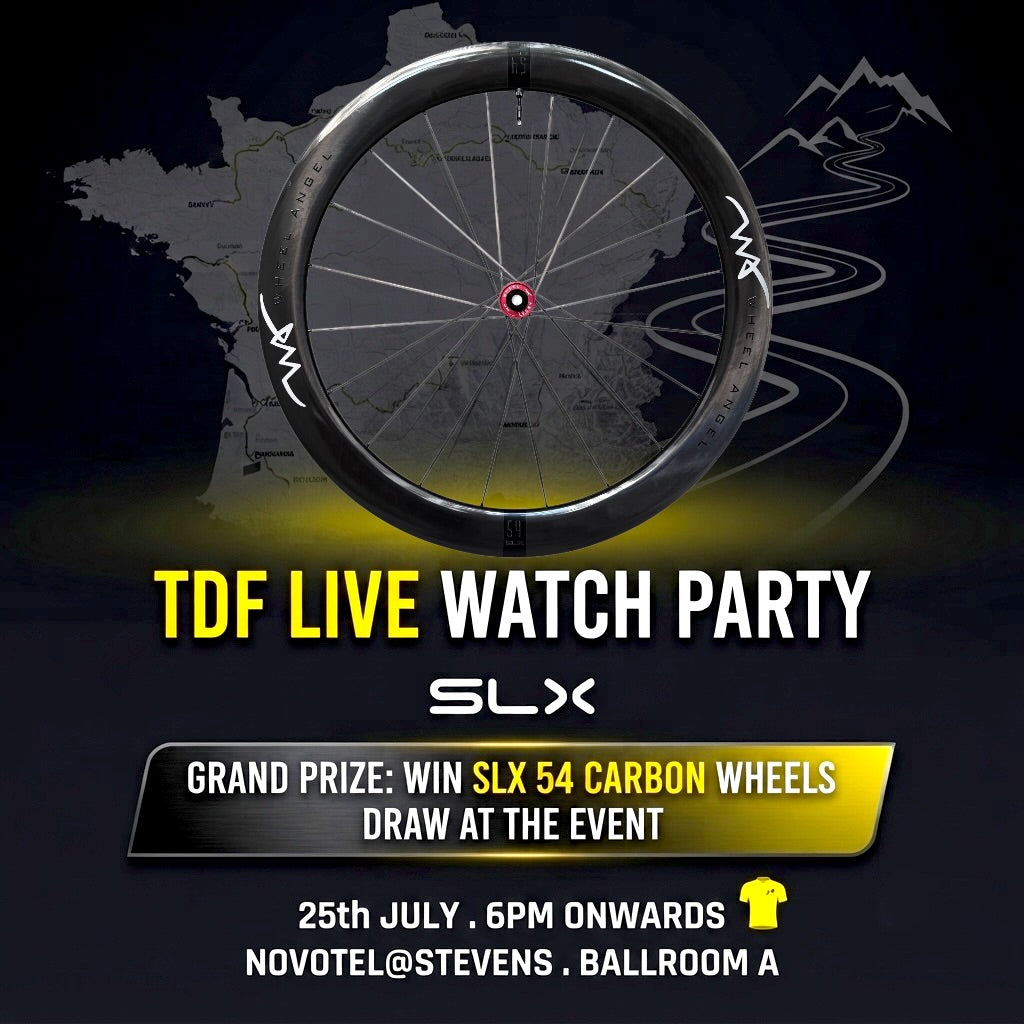 Wheel Angel SLX 54 Carbon Spoke Wheelset Grand Prize for Singapore Bicycle Association Tour de France Live Watch Party at Novotel Stevens