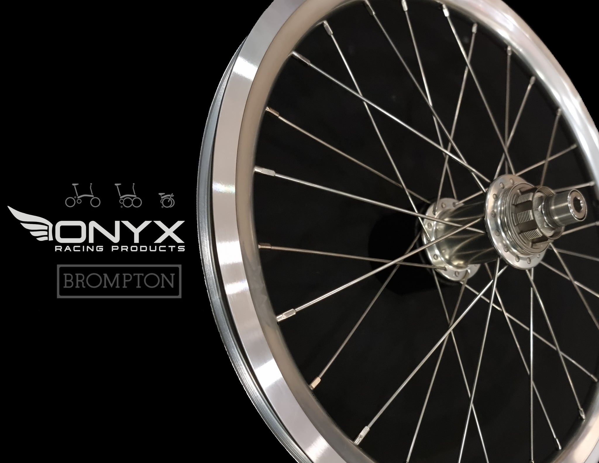 Silver Package 9 - Brompton Chrome Wheels External Speed - Phil Woods & Onyx (P Line, T Line & Ext Gear)