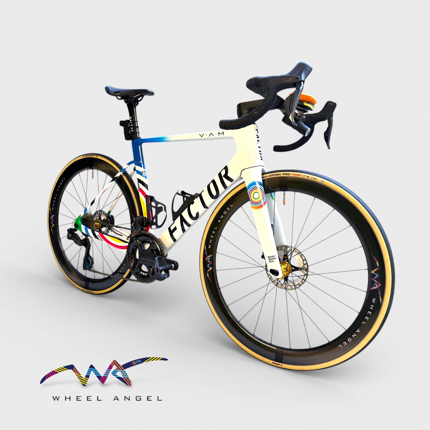 Factor_V.A.M_Bike_on_Wheel_Angel_White_Industries_CLD_SLR_Carbon_Wheels