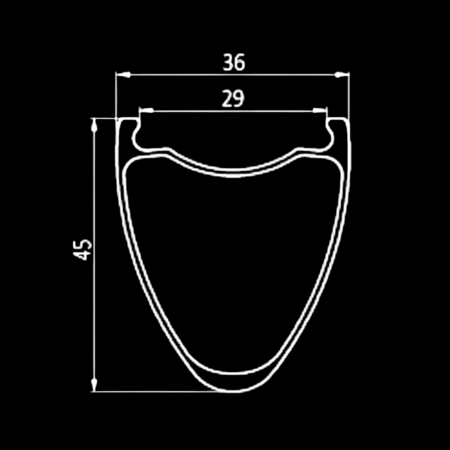 Gravel Carbon Rim GX i29 45mm 