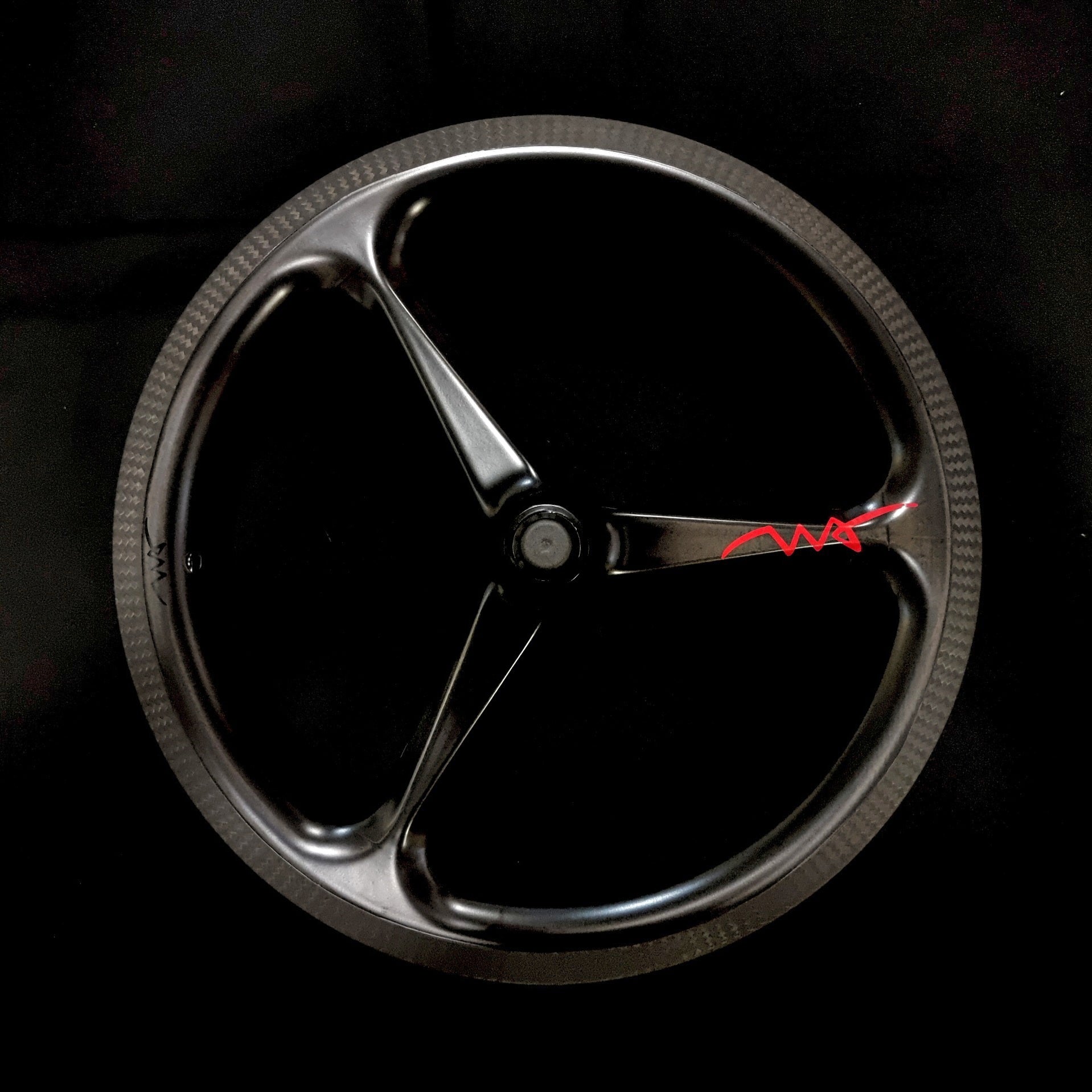 Wheel Angel Brompton Straight Trispoke Carbon Wheels